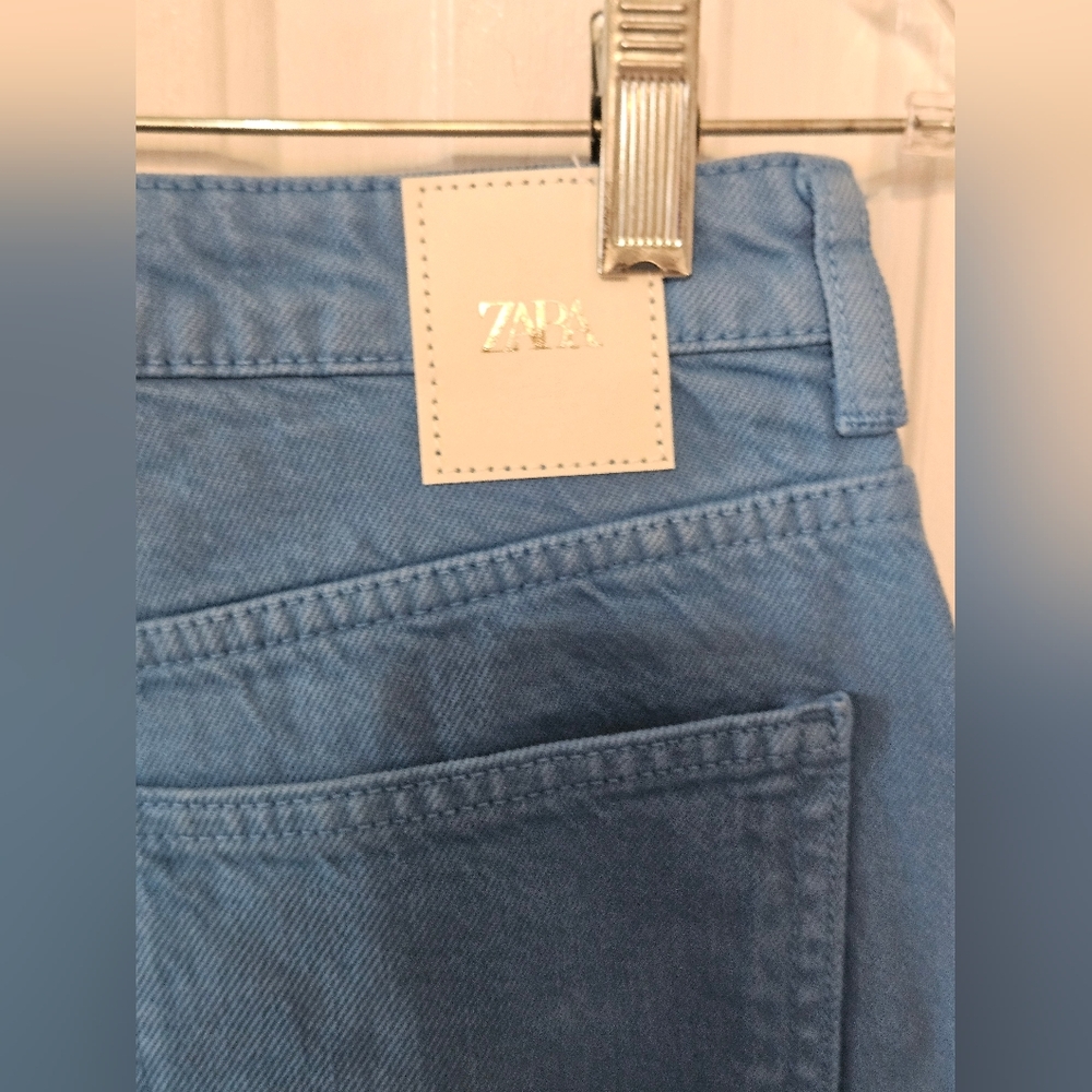 Zara Light Blue Casual Pants - Picture 3 of 5